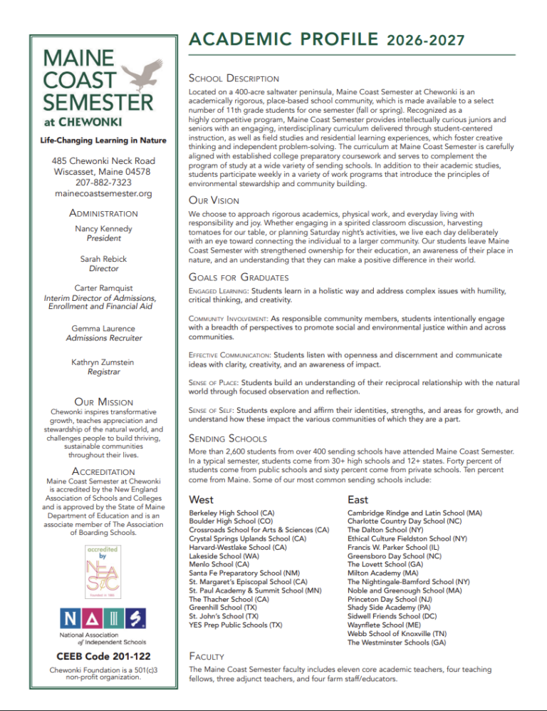 Academic Profile